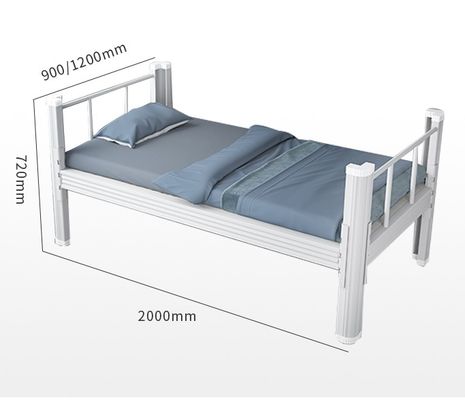 Cama de acero resistente casera modificada para requisitos particulares de la sola cama del metal de los muebles H720mm sola